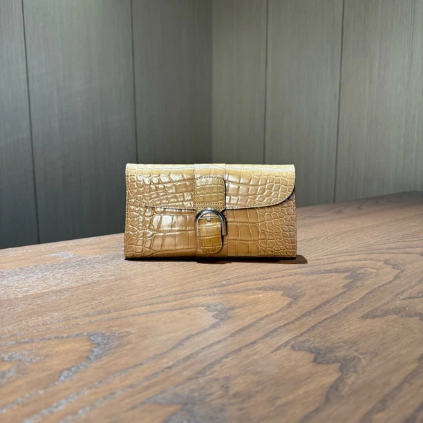 99新 Delvaux/德尔沃 delvaux德尔沃 鳄鱼皮手包 尺寸21x11