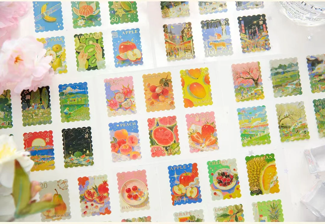 手账贴纸套装（内含烫金，烫银，pet）