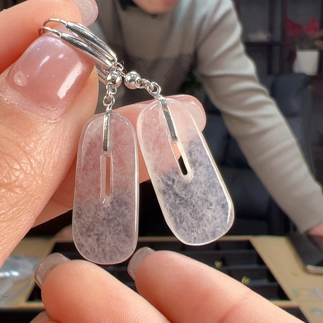 翡翠耳饰18K金镶嵌耳环59