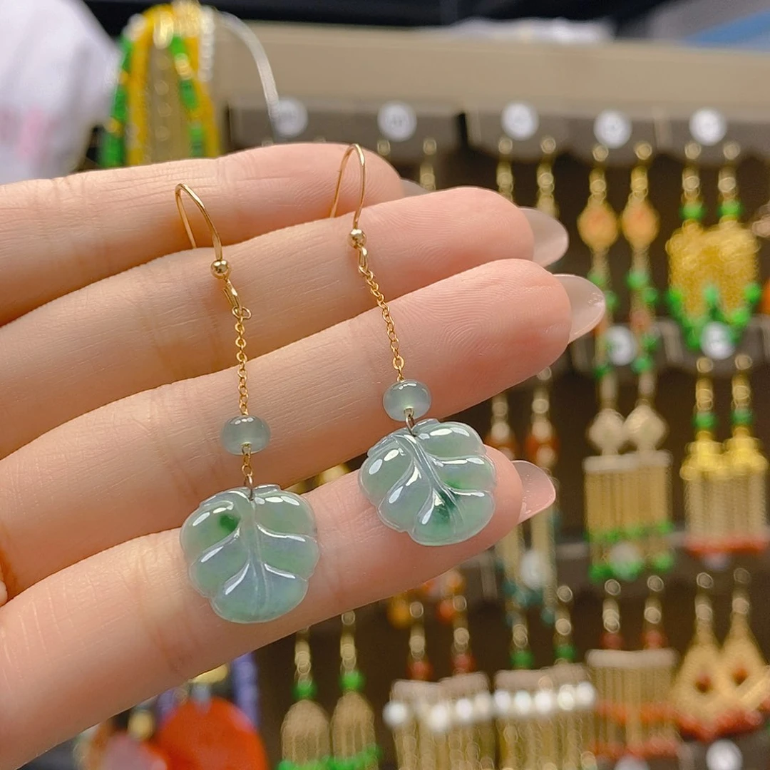 翡翠合金耳饰翡翠