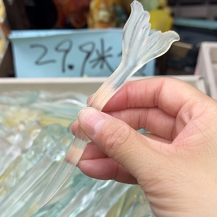 蛇纹石玉未镶嵌发簪