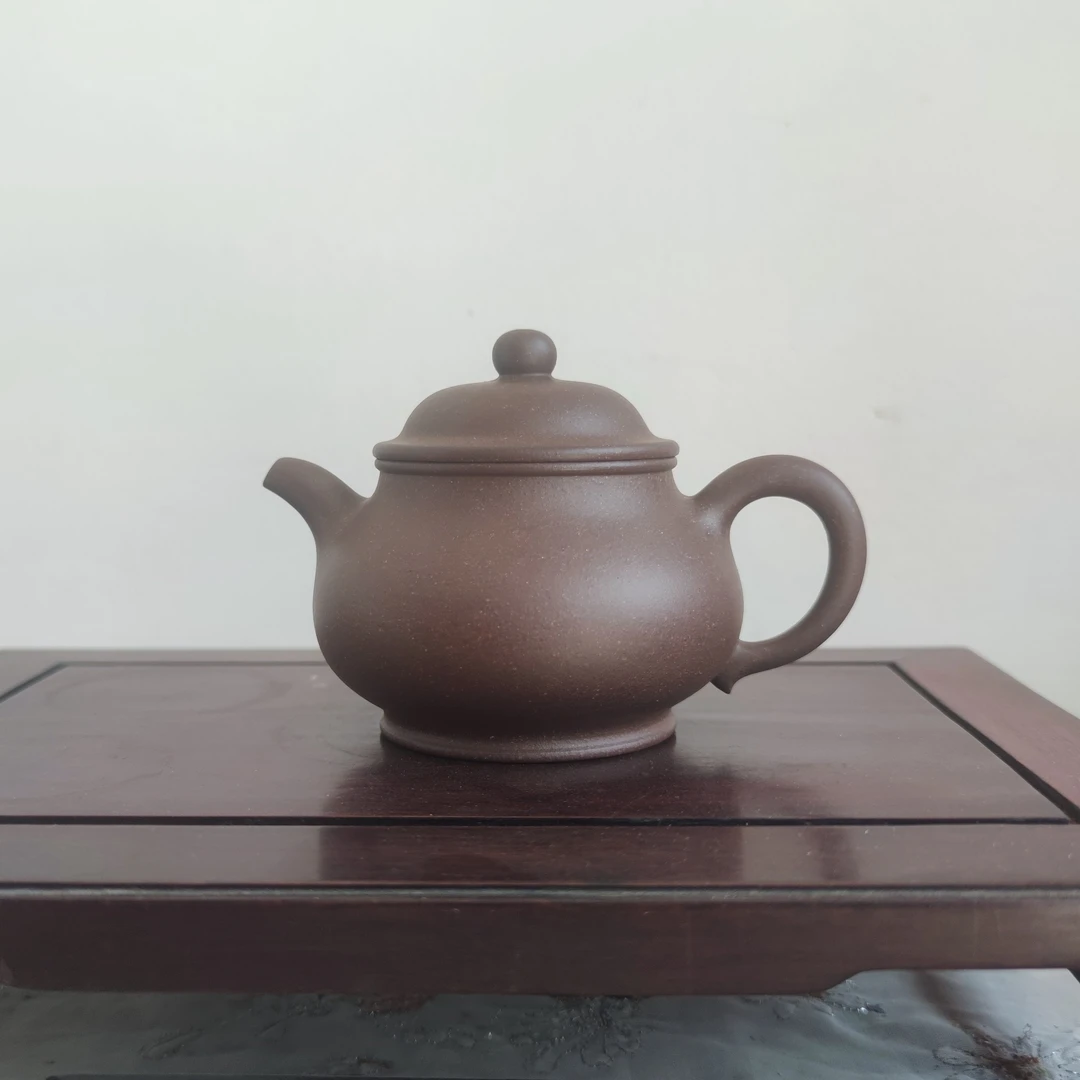 潘壶老紫泥紫砂壶圆壶
