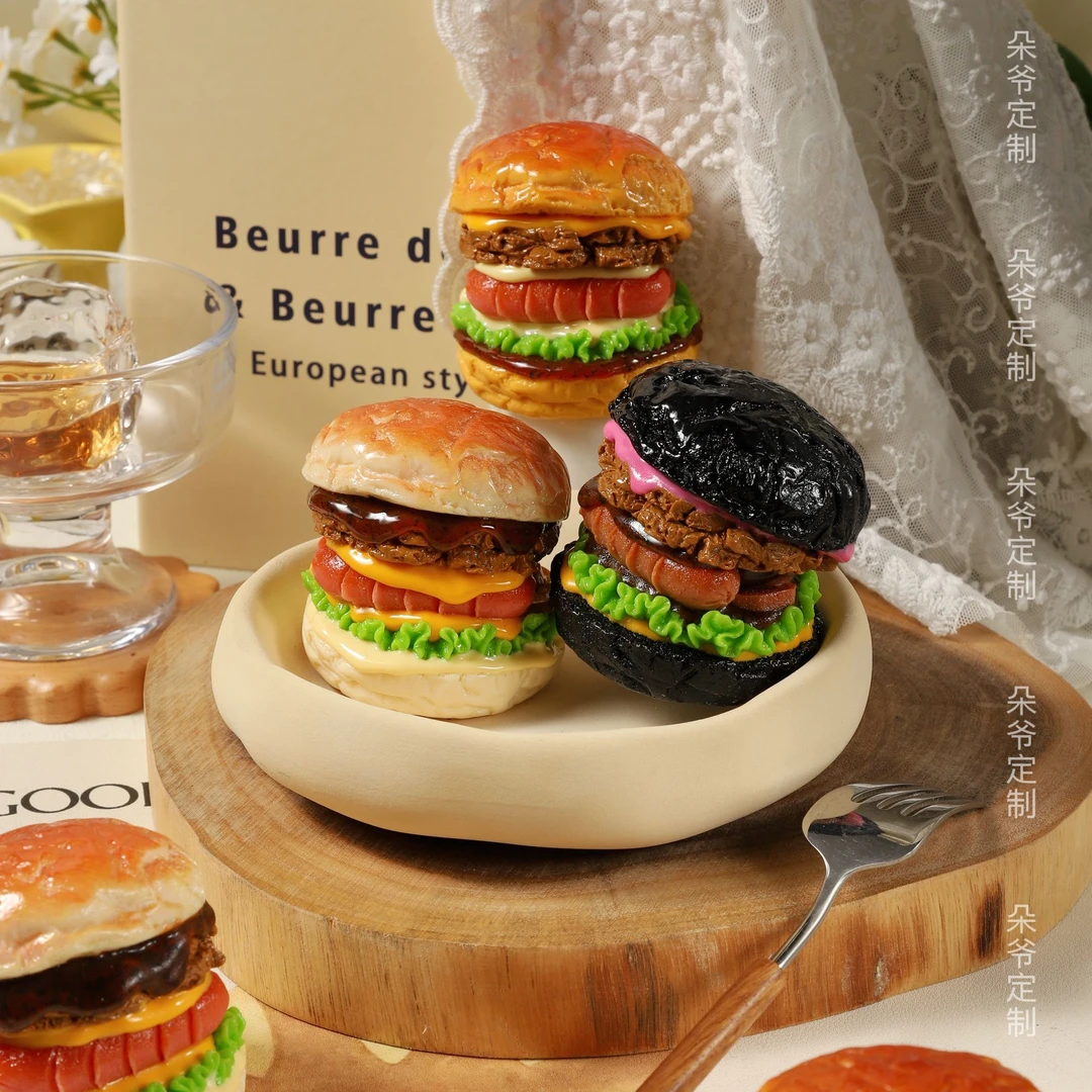 DUOYE/朵爷定制【酱多多烤肠牛肉堡Plus版【现H】diy手工食玩创意