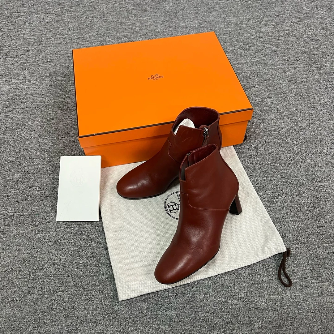 99新 AMIPARIS 爱马仕 高跟踝靴 37码