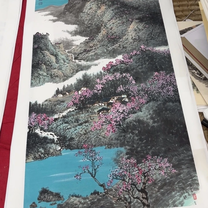 周***鱼国画花鸟等图案为主的图案