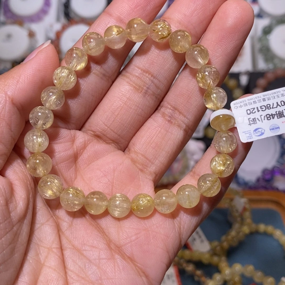 【闪购商品】发晶手串未镶嵌M***o特价金发7.8m