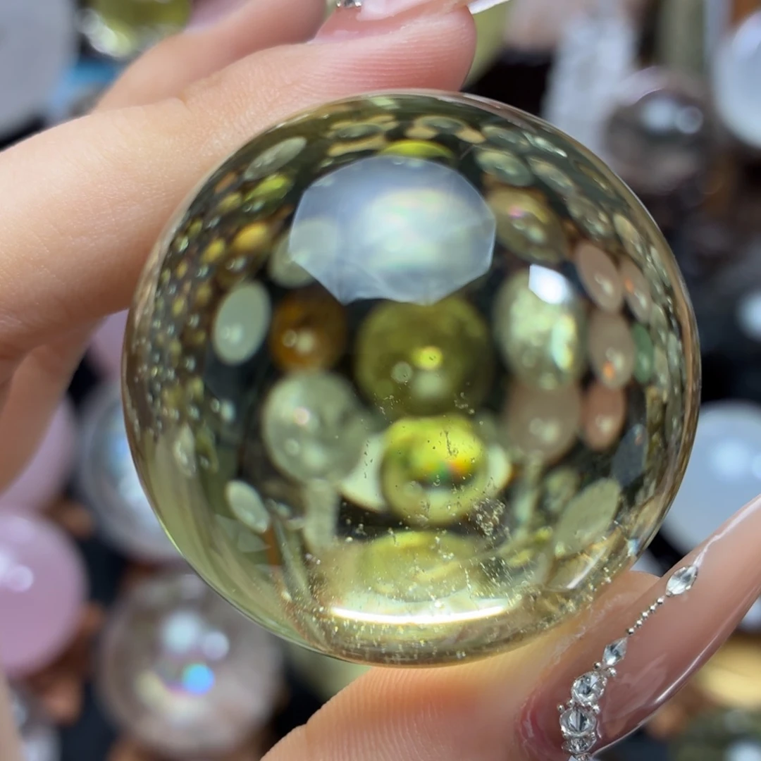 水晶珠宝半成品未镶嵌黄水晶4.15cm