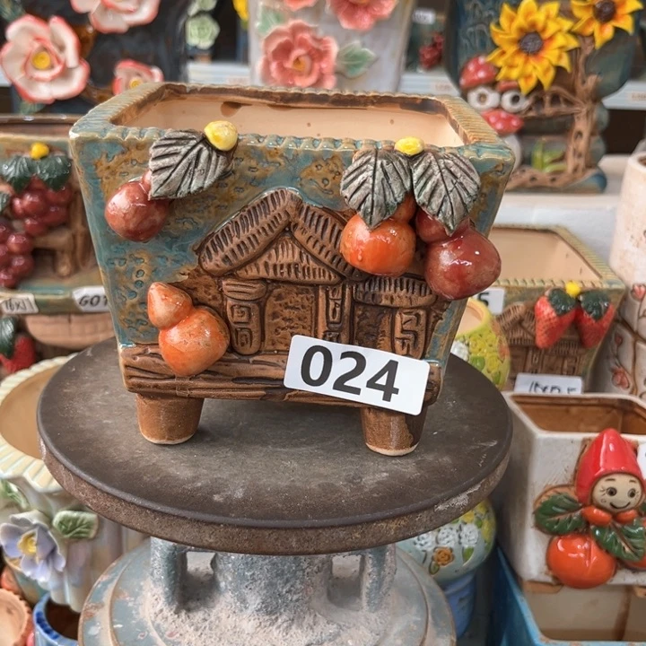 紫砂花盆粗陶材质多肉花盆