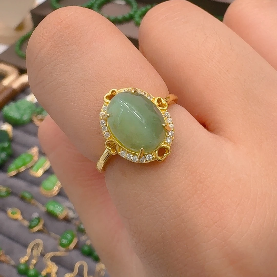 和田玉（碧玉）未镶嵌戒指