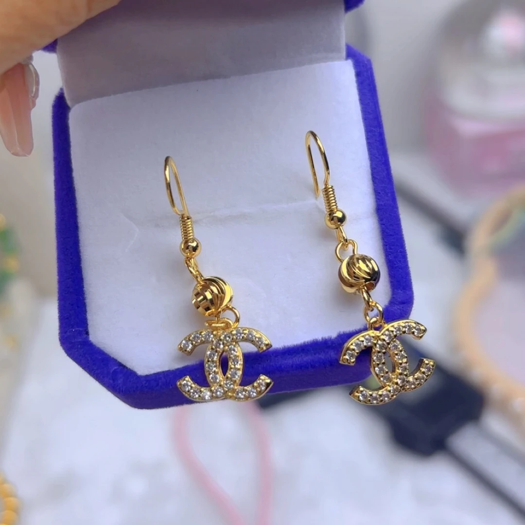 铜合金无非金属耳饰 日韩耳圈精美女金色耳钩耳线耳饰耳坠