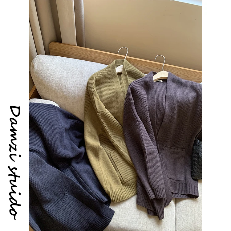 DA麦子“大哥毛衣”重磅粗针理想大毛衣开衫女 MZ9003大哥毛衣