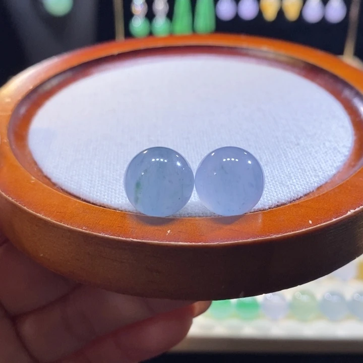 翡翠未镶嵌吊坠(不含链)翡翠冰蓝紫珠多样性发其一