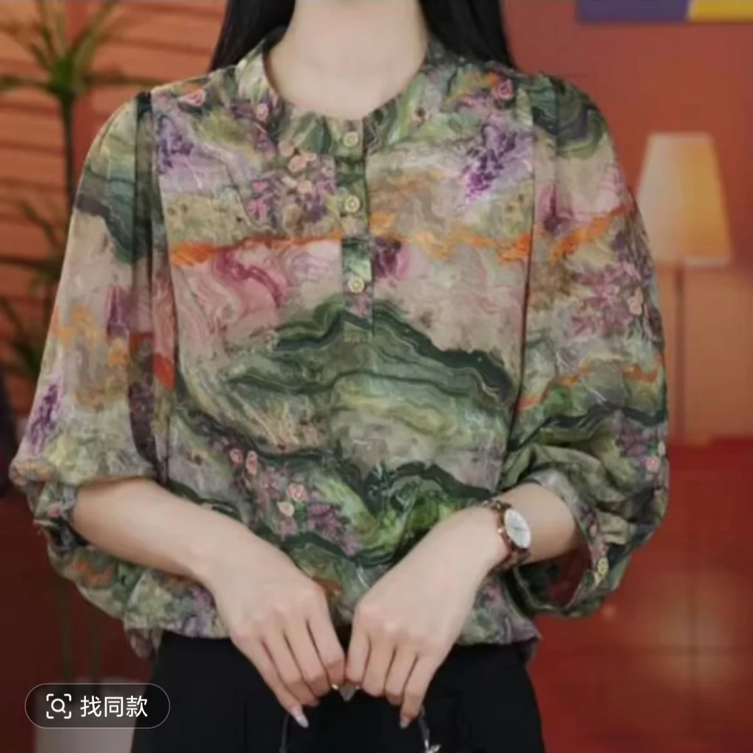 9133新款优雅时尚气质显瘦衫