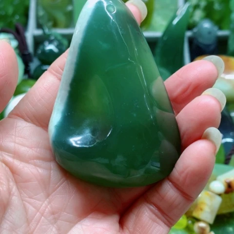 蛇纹石玉未镶嵌手把件