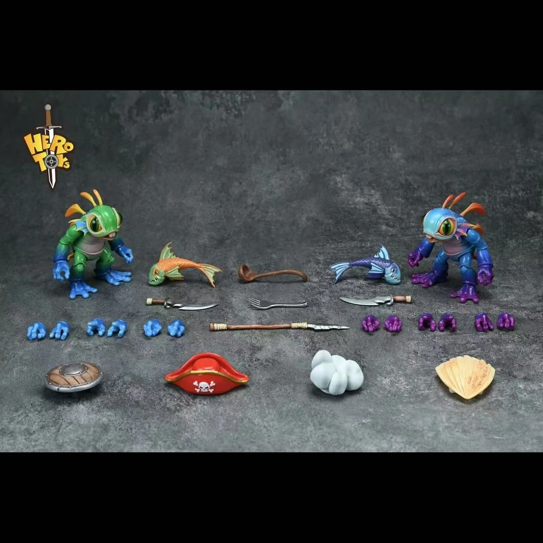 现货 Hero Toys 1/12 鱼人小英雄 奔波尔灞全彩潮玩 9CM可动人偶