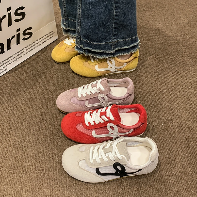 平底德训鞋2025夏季新款时尚百搭轻便透气学生软底休闲运动板鞋女