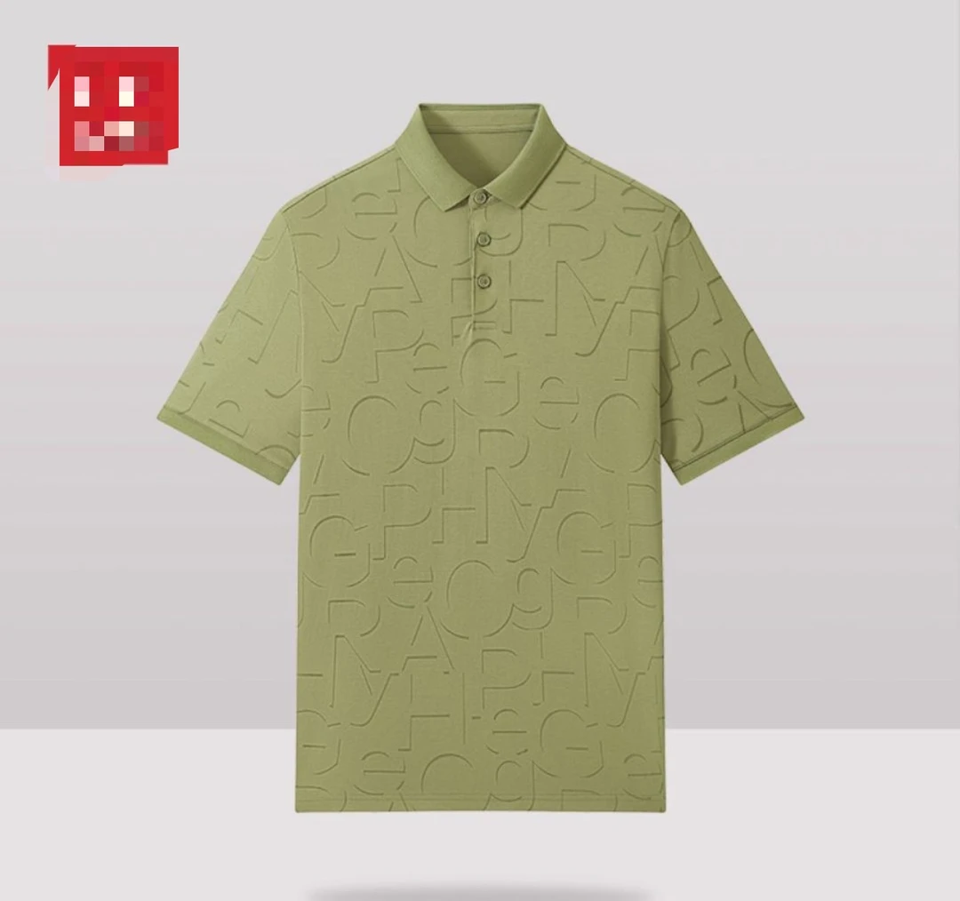 剪标男款吸汗排湿夏季印花翻领亲肤舒适短袖POLO衫