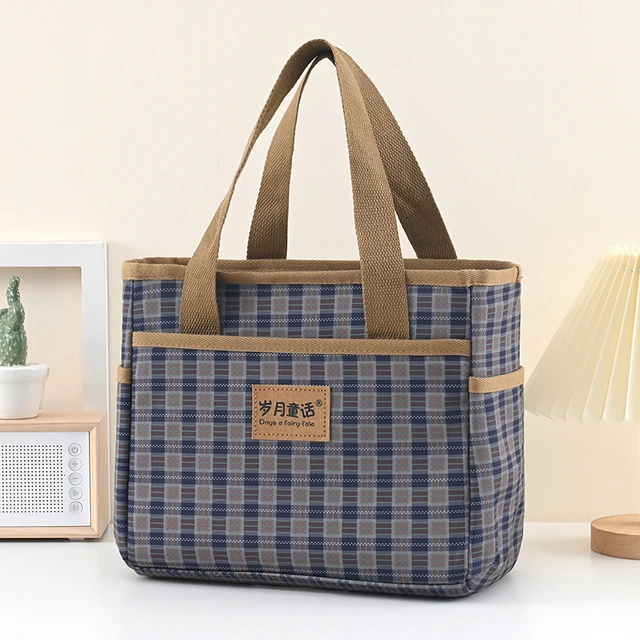 大号带饭手提袋便当包学生午餐包饭盒袋提饭保温袋上班大容量饭袋