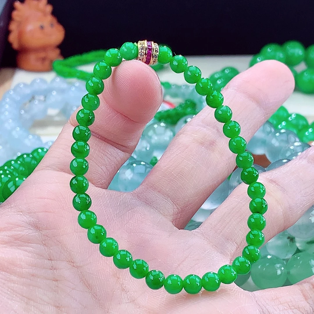 翡翠未镶嵌手链卡5+