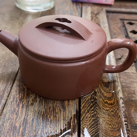 紫砂茶壶老紫泥汉瓦200c c