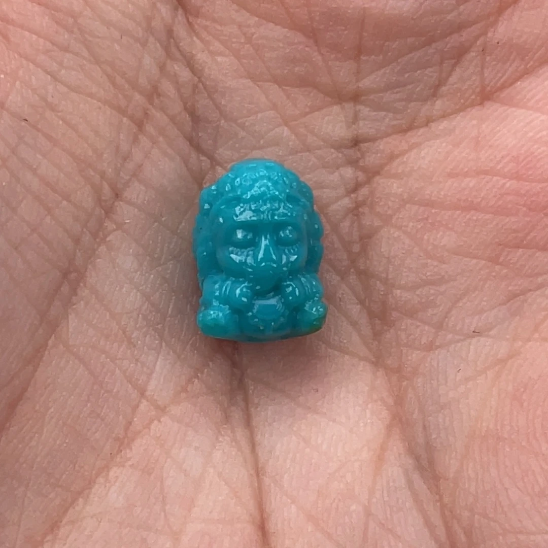 绿松石合金挂件象神雕件