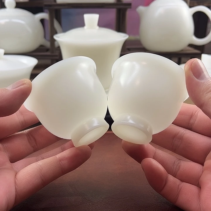 2杯: 隐唐窑/璞玉素烧自生釉65ml反口客杯