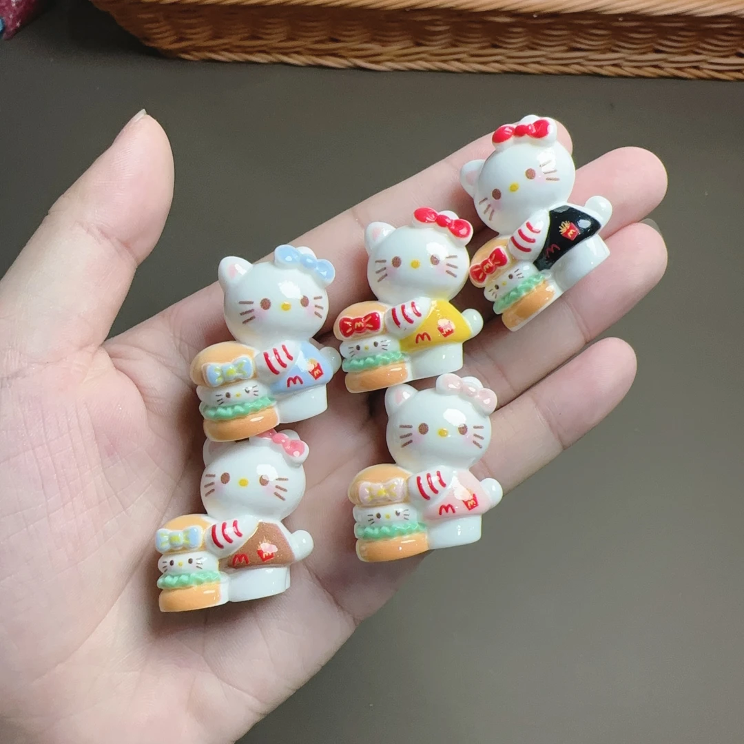 【立体汉堡kt】Diy树脂配件/立体可爱配饰迷你KT猫