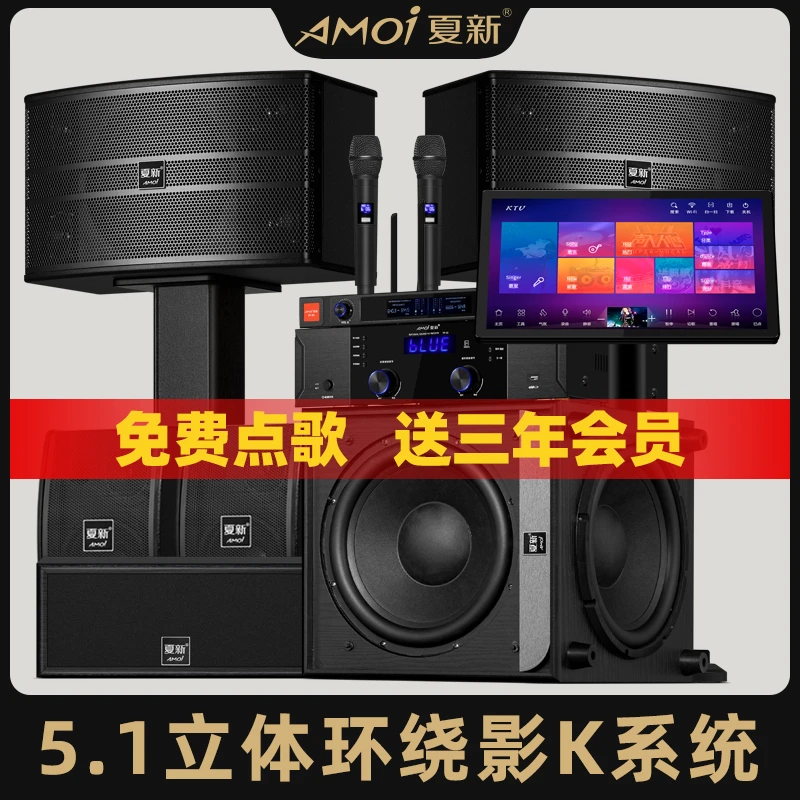 夏新5.1环绕K10专业卡包套装音箱唱歌卡拉ok会议舞台演出音响k歌