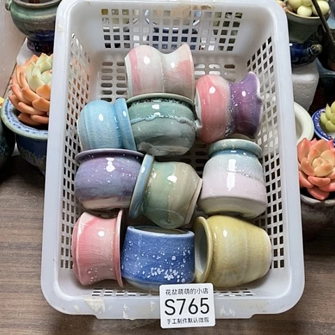 紫砂花盆765微瑕品口径4到5左右