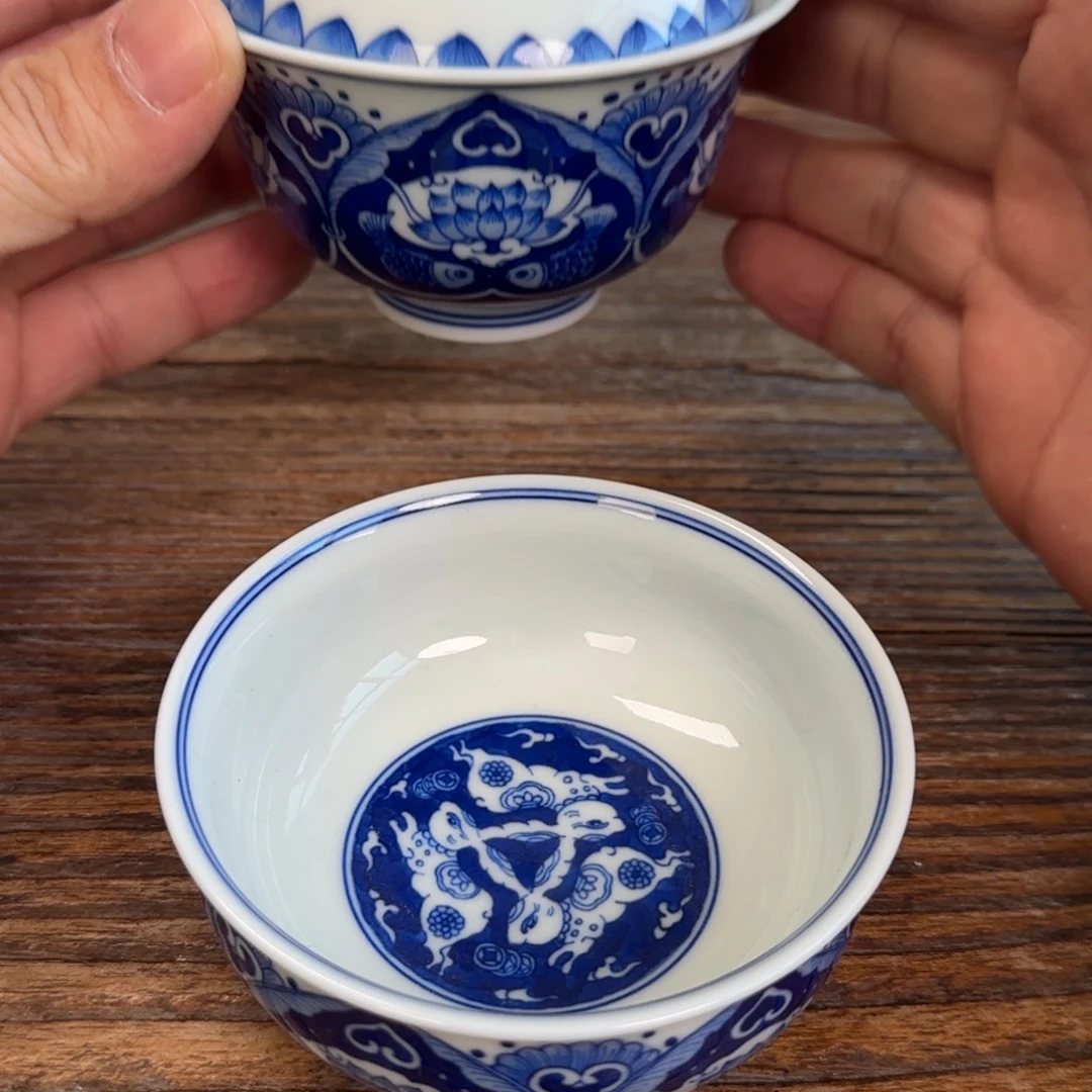 蘭***斋一泓手作640三兔盖碗杯子