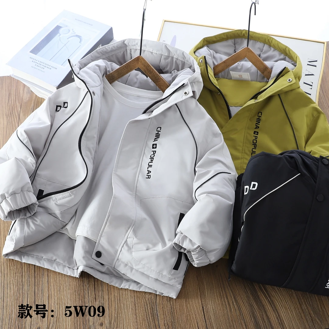 男童外套儿童装冬季连帽加厚保暖中大童痞帅防风棉服