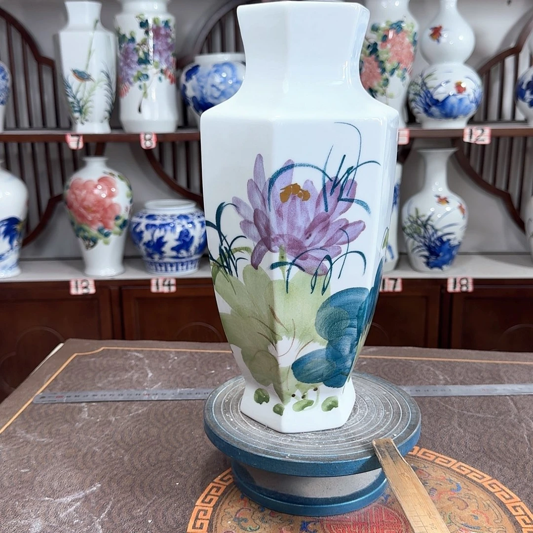 摆件景德镇陶瓷6紫荷