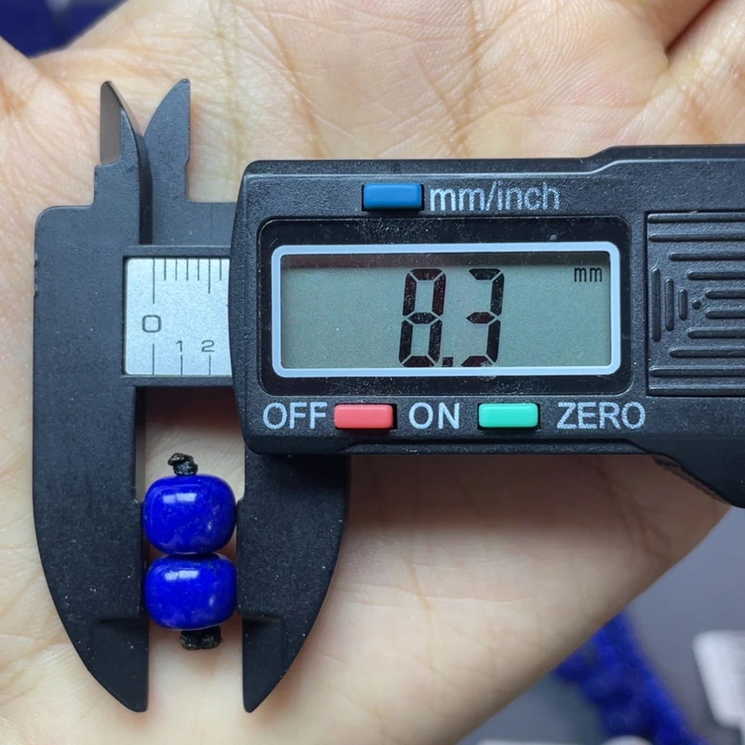 青金石未镶嵌8×6mm老型对珠配饰