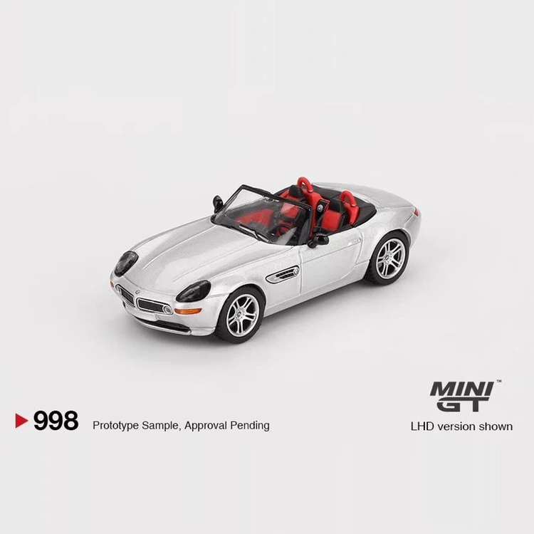 MINIGT 998 宝马Z8敞篷车 银色 跑车合金车模