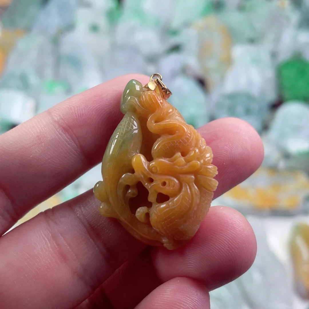 翡翠未镶嵌吊坠(不含链)