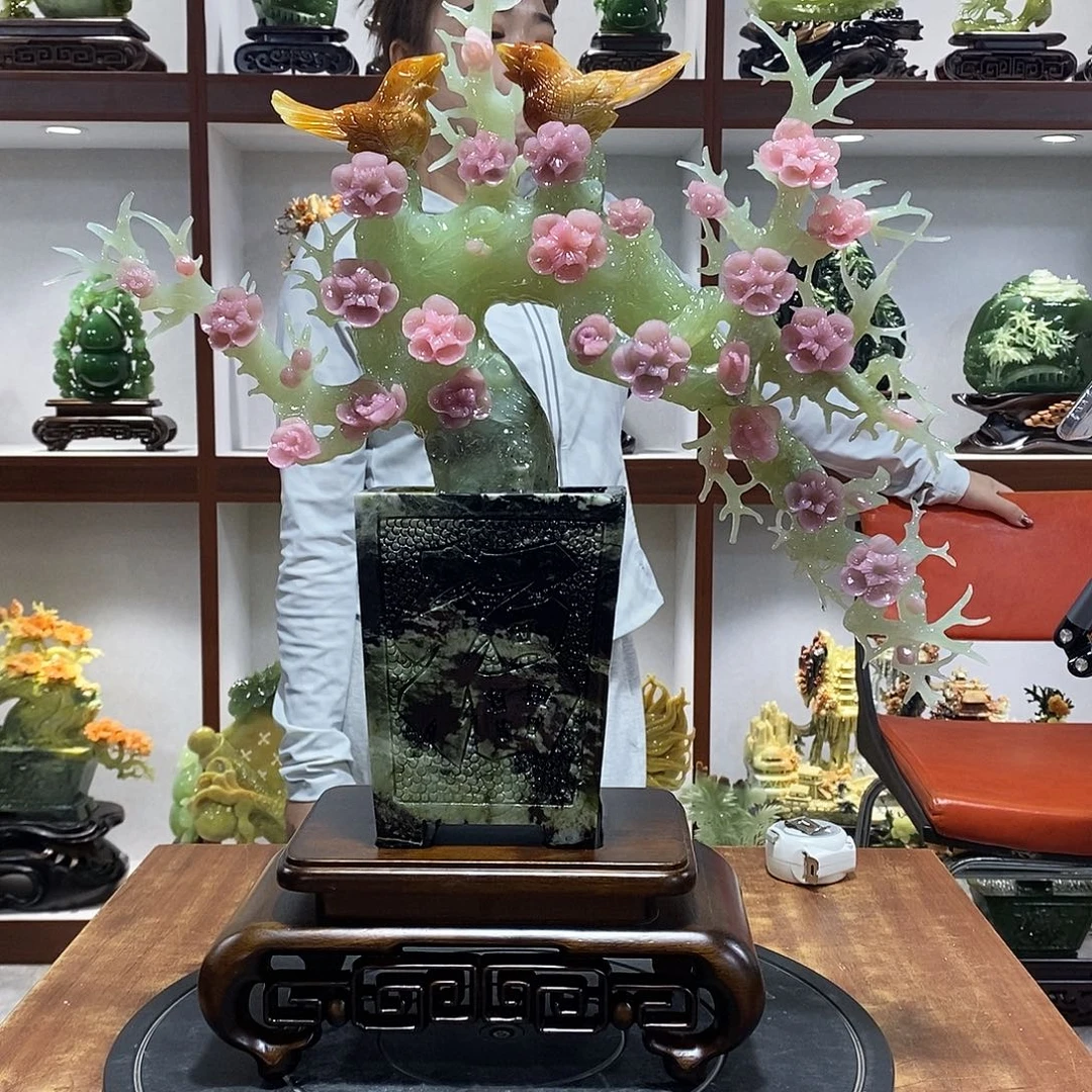 飞***）玉山水摆件 玄关摆件