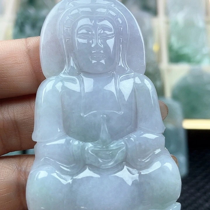 颈饰未镶嵌翡翠一**爱天然翡翠观音