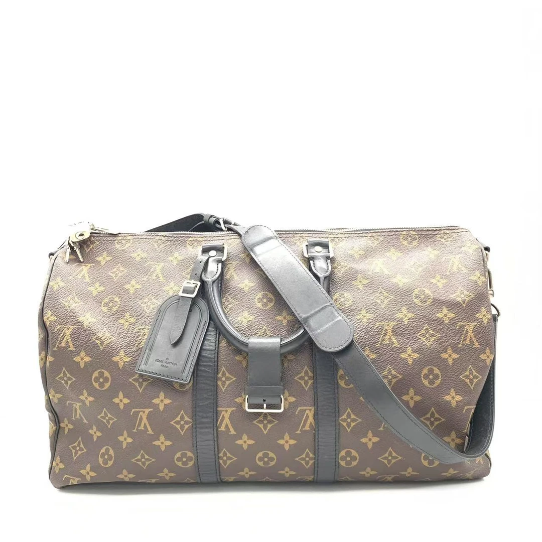 95新 LouisVuitton/路易威登 【安则专属】老花拼黑kp45斜挎包