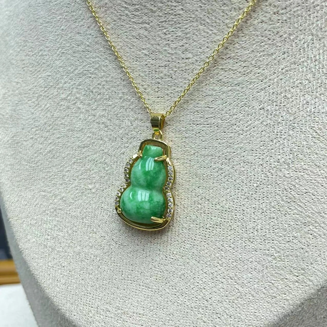 [大芃珠宝】翡翠葫芦吊坠LY303