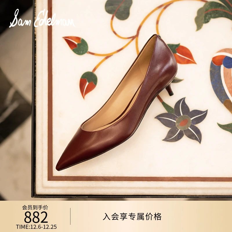 SAM EDELMAN山姆爱德曼春秋尖头猫跟高跟鞋细跟一脚蹬单鞋FRANCI
