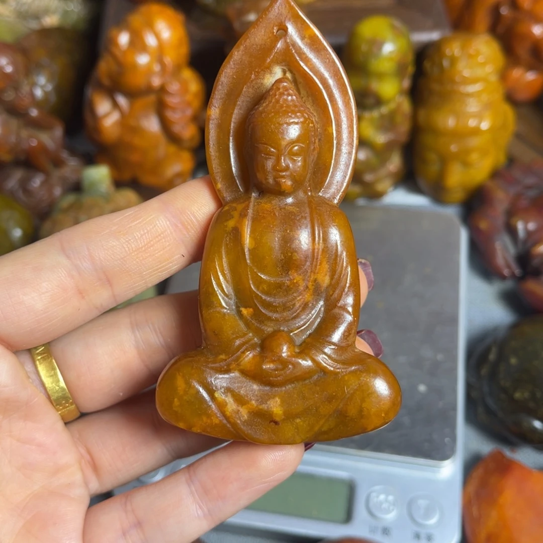 蛇纹石玉合金颈饰