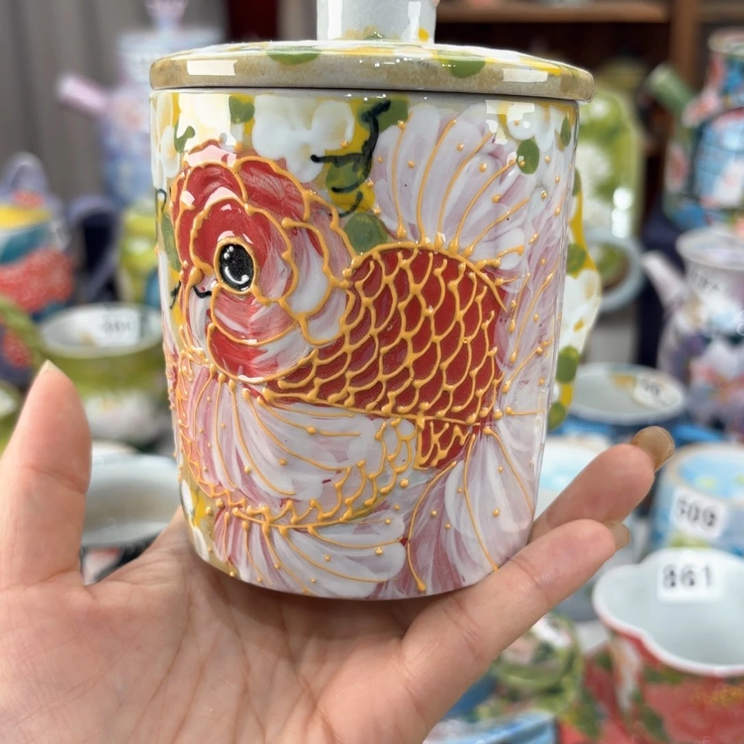 景德镇手绘高温釉下彩陶瓷茶具