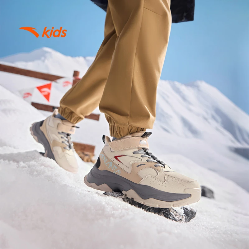 【二棉山脊3.0】安踏儿童男童棉鞋2025秋冬新防滑耐磨二棉高帮童鞋