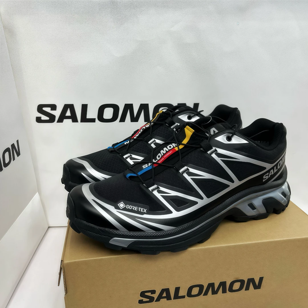 SALOMON萨洛蒙XT-6 GTX黑银低帮潮鞋街头户外涉水运动跑鞋 474506