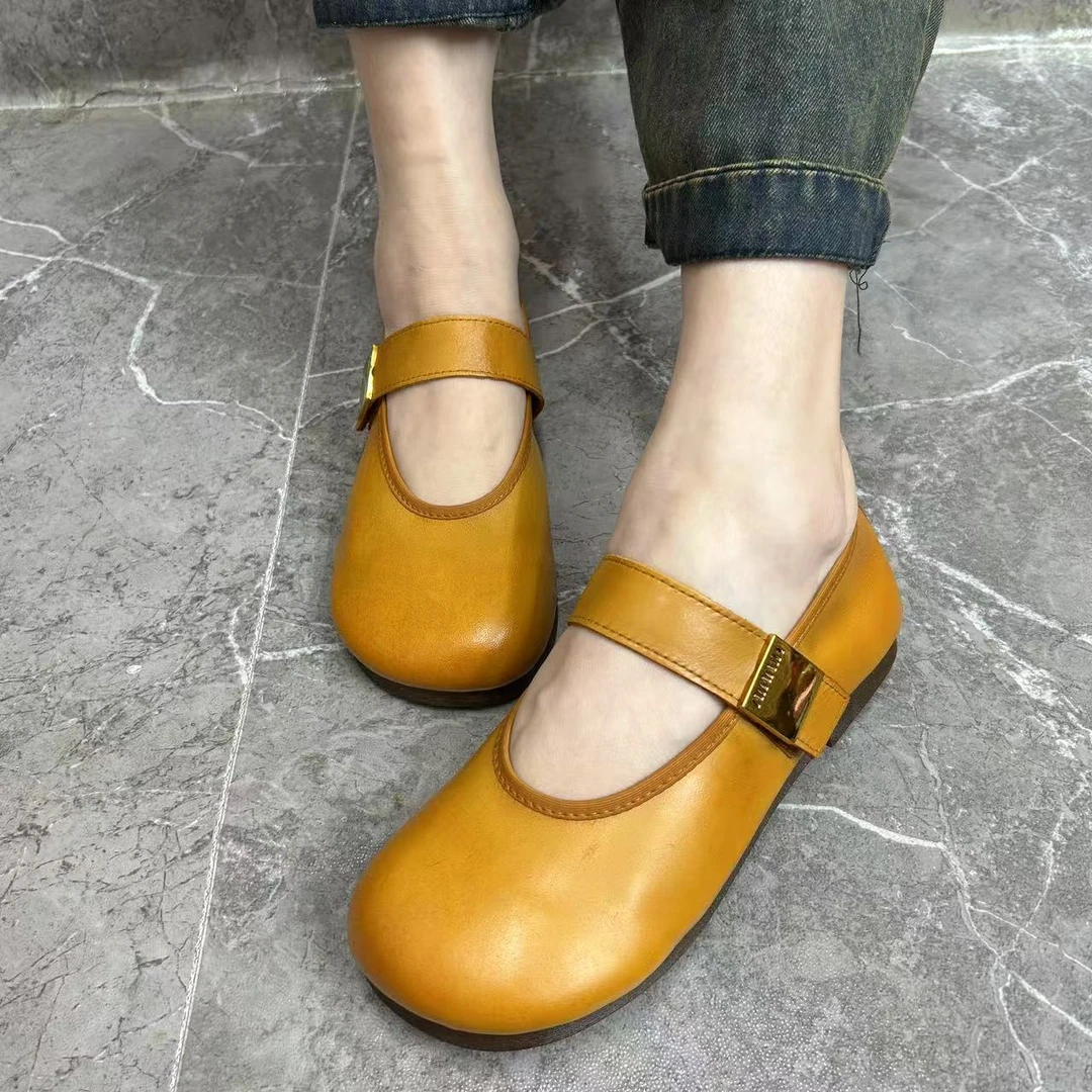 新款复古风柔软舒适百搭休闲女鞋6635