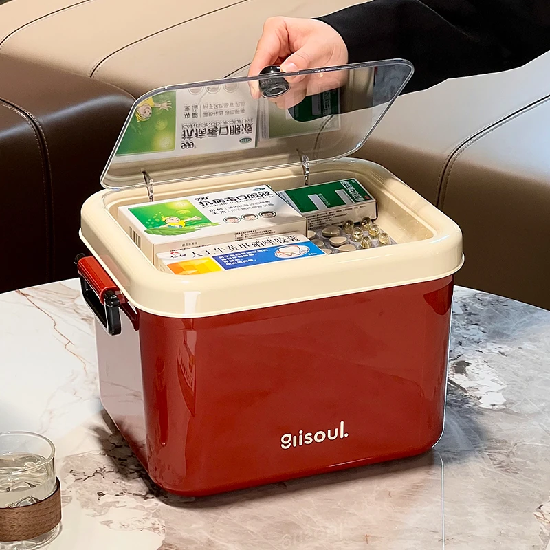 尊慕斯医药箱家庭装家用中古风药品药物大容量医疗箱玩具收纳盒子