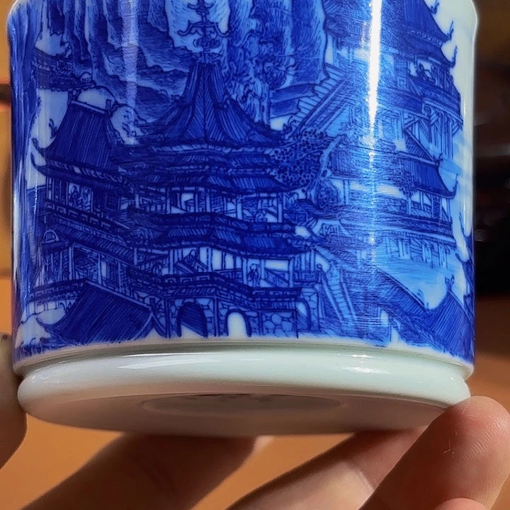 S***青花手工手绘大明宫