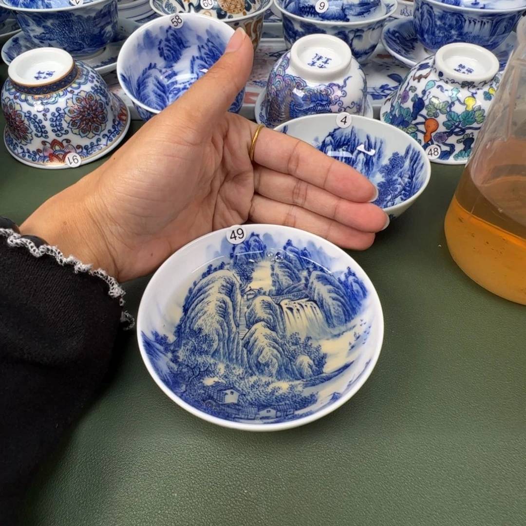 陶瓷景德镇纯手工纯手绘茶具木木49