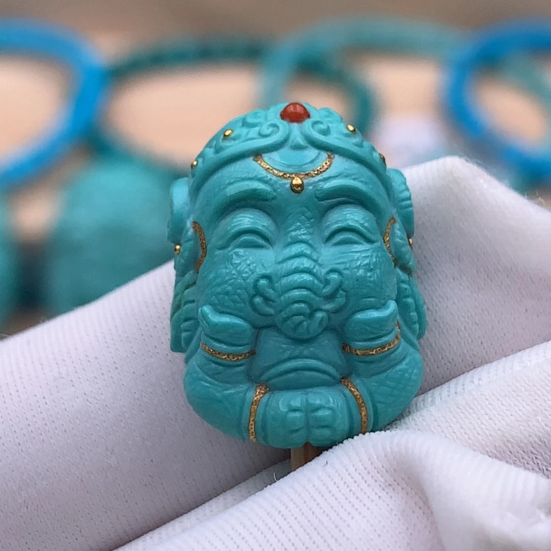 未镶嵌绿松石珠宝奇石