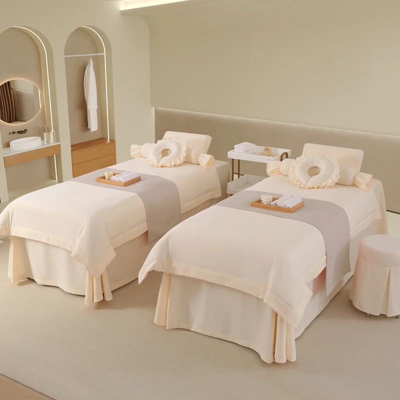 美容新款床罩四件套高档轻奢美容院专用按摩理疗洗头推拿四季通用